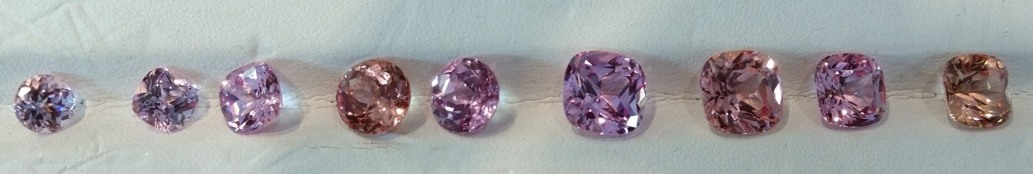 Chatham-created champagne and pink champagne sapphires