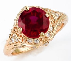Custom Chatham Ruby Engagement Ring